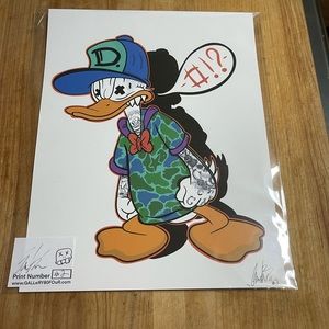 Signed artist print limited numbers 11”x8.5” in clear sleeve mint condition.